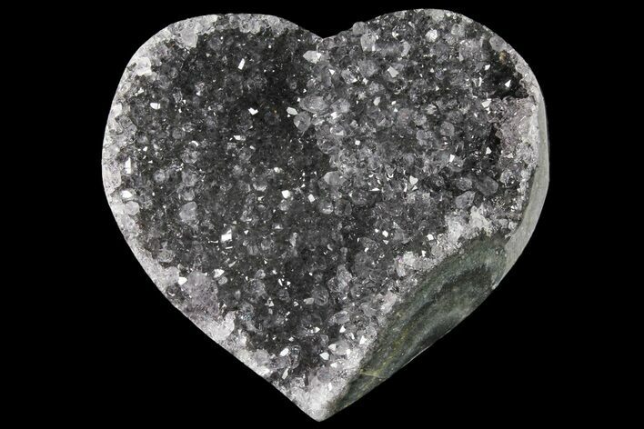 Silvery Quartz Heart - Uruguay #121407